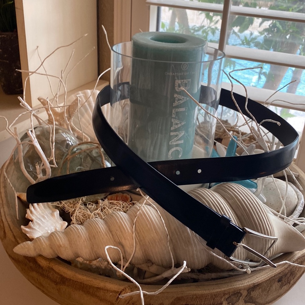 ZARA LEATHER BELT EUC